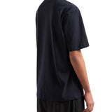 T-shirt con logo ricamato sul petto blu