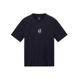T-shirt con logo ricamato sul petto blu