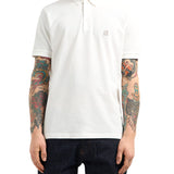Polo con logo ricamato sul petto bianco