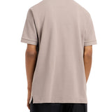 Polo con logo ricamato sul petto beige