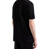 Polo con logo ricamato sul petto nero