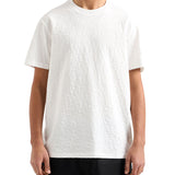 T-shirt pattern lettering allover bianco
