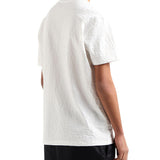 T-shirt pattern lettering allover bianco