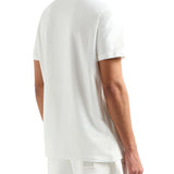 T-shirt con logo patch in rilievo bianco