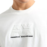 T-shirt con logo patch in rilievo bianco