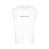 T-shirt con logo patch in rilievo bianco