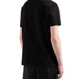 T-shirt con logo patch in rilievo nero