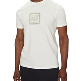 T-shirt stampa logo centrale bianco