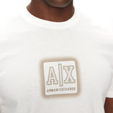 T-shirt stampa logo centrale bianco
