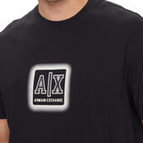T-shirt stampa logo centrale blu