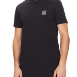 T-shirt placca logo sul petto blu