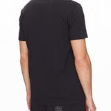 T-shirt placca logo sul petto blu