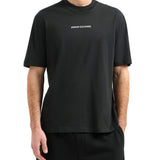 T-shirt jersey di cotone con maxi logo sul retro e logo frontale verde