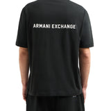 T-shirt jersey di cotone con maxi logo sul retro e logo frontale verde