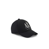 Cappello baseball con logo oversize a contrasto nero