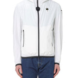 Giubbino con zip e cappuccio farrin bianco