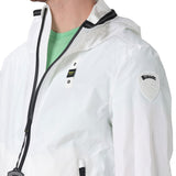 Giubbino con zip e cappuccio farrin bianco