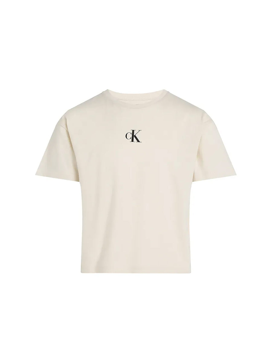 T-shirt teen logo boxy panna