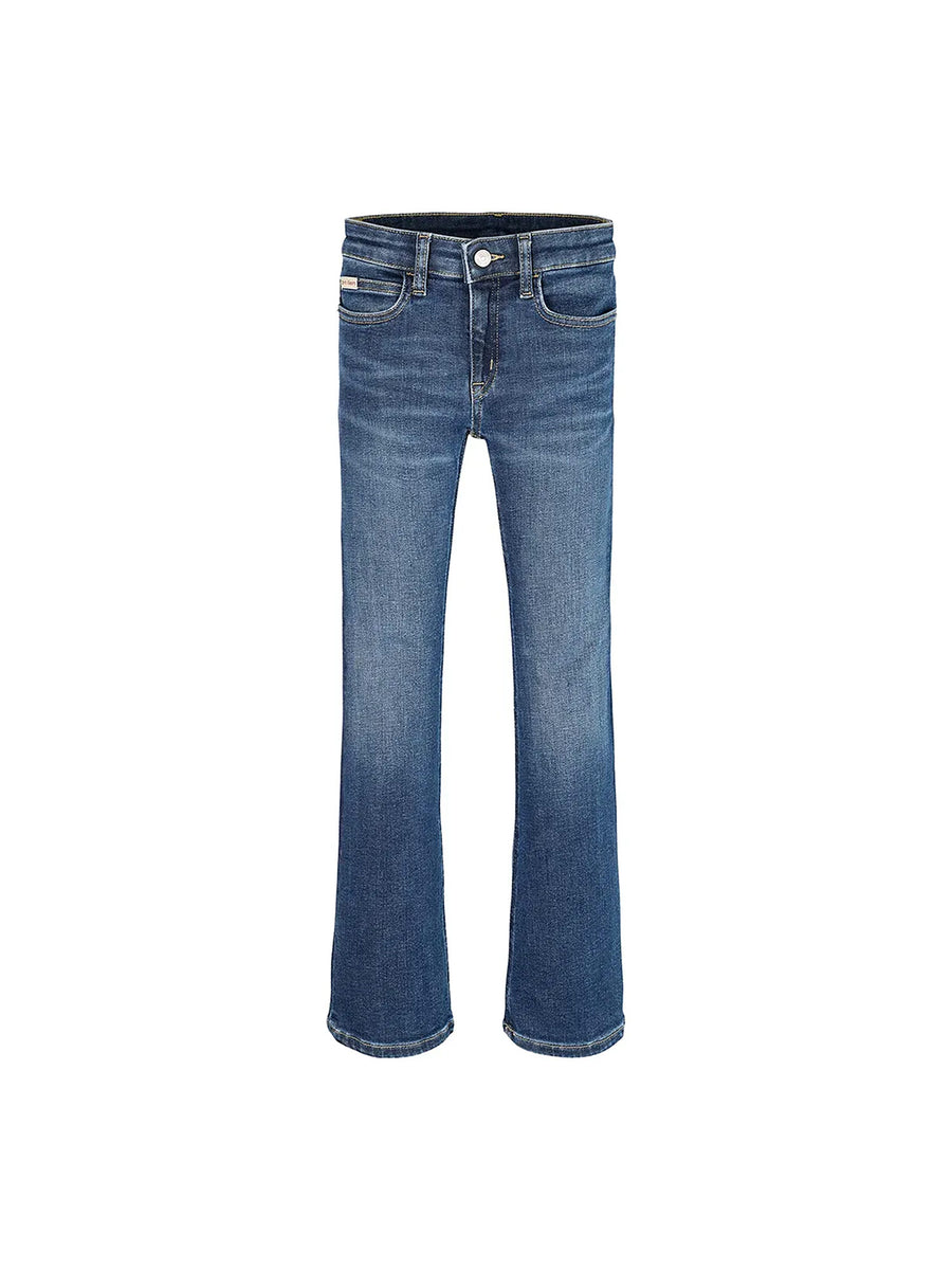 Jeans kids a zampa in denim scuro