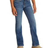 Jeans kids a zampa in denim scuro