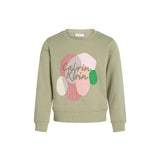 Felpa teen multi graphic verde
