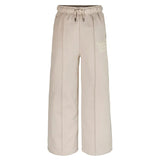 Pantalone teen wide leg con logo grigio