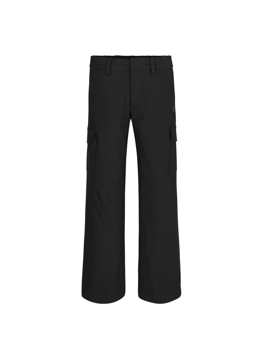 Pantalone cargo a zampa nero