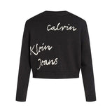 Girocollo kids logo handwriting nero