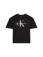 T-shirt teen monologo glitter nero