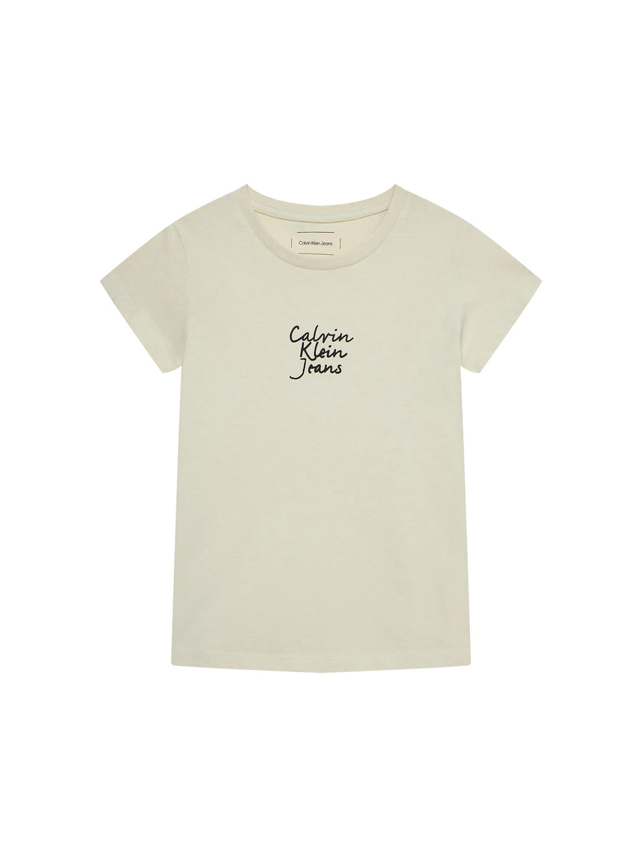 T-shirt teen slim fit logo handwriting panna