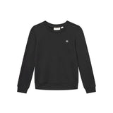 Felpa teen mini logo monogram badge nero