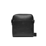 Tracolla AOP stile messenger con logo allover nero