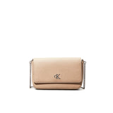 Borsa con tracolla a catena monogram beige