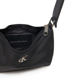 Borsa a spalla sleek in tessuto nero