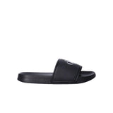 Ciabatte con maxi logo nero