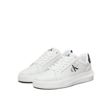 Sneakers Chunky cupsole mono con linguetta a contrasto bianco/nero