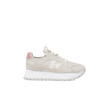 Sneaker runner low laceup eggshell/rosa