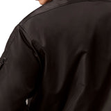 Bomber con zip in nylon imbottito nero