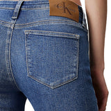 Jeans vita media modello skinny in denim medio