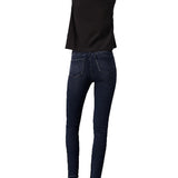 Jeans vita alta modello skinny in black denim