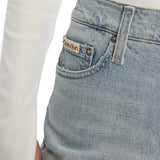 Jeans authentic modello a zampa in denim chiaro