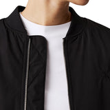 Bomber lungo con zip nero