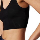 Bralette in maglia rayon elasticizzata nero