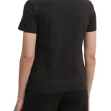 T-shirt monologo glossy nero