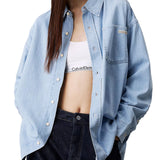 Camicia di jeans oversize denim chiaro