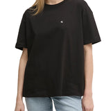 T-shirt oversize logo script institutional nero