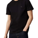 T-shirt heavy regular fit logo monogram sul petto nero