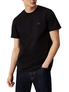 T-shirt heavy regular fit logo monogram sul petto nero