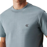 T-shirt heavy regular fit logo monogram sul petto grigio