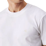 T-shirt heavy regular fit logo monogram sul petto bianco